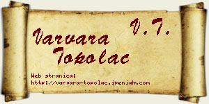 Varvara Topolac vizit kartica